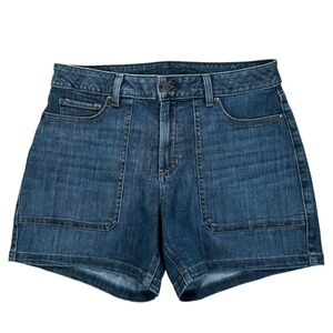 L.L. Bean Women’s CoolMax Favorite Fit Blue Denim High Waisted Shorts Size 12